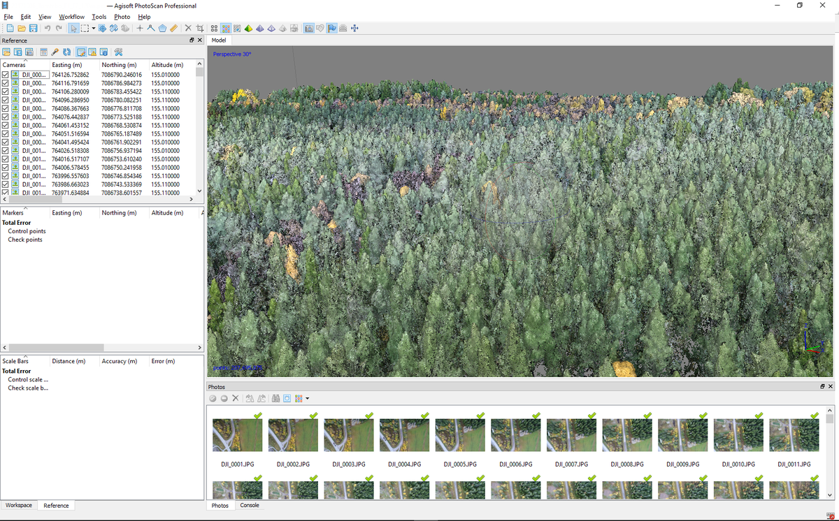 Скриншот программы Agisoft Photoscan